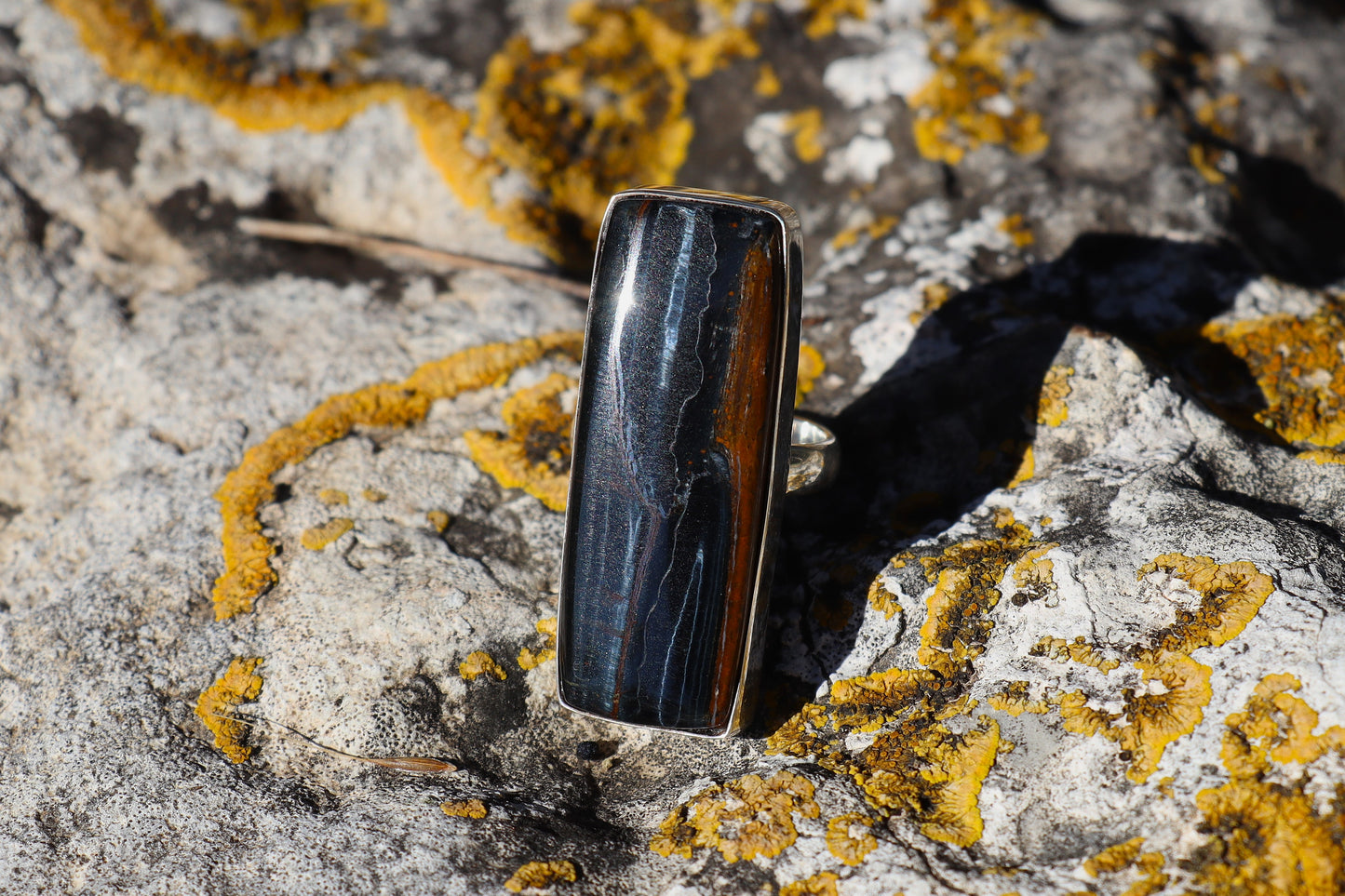 Hawk's Eye Ring. Mercury-Saturn jewelry.