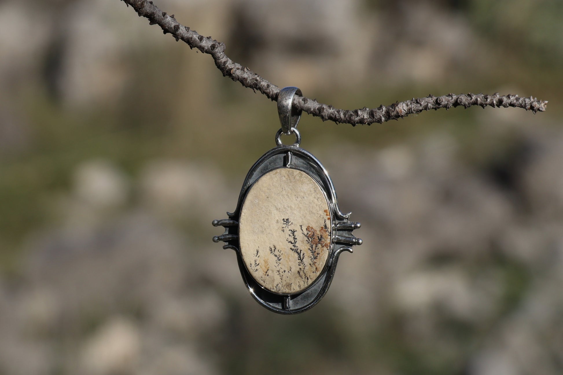 Natural Leaf Jasper Talisman promoting body connection and harmony. Earthy jewelry.