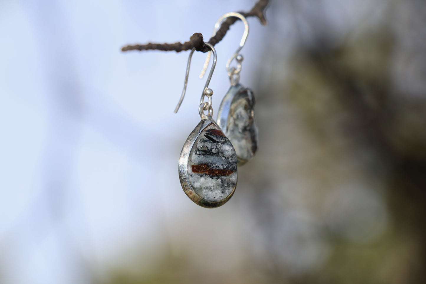 Earthy jewelry featuring Raw Astrophyllite. Transformation stone for self-acceptance