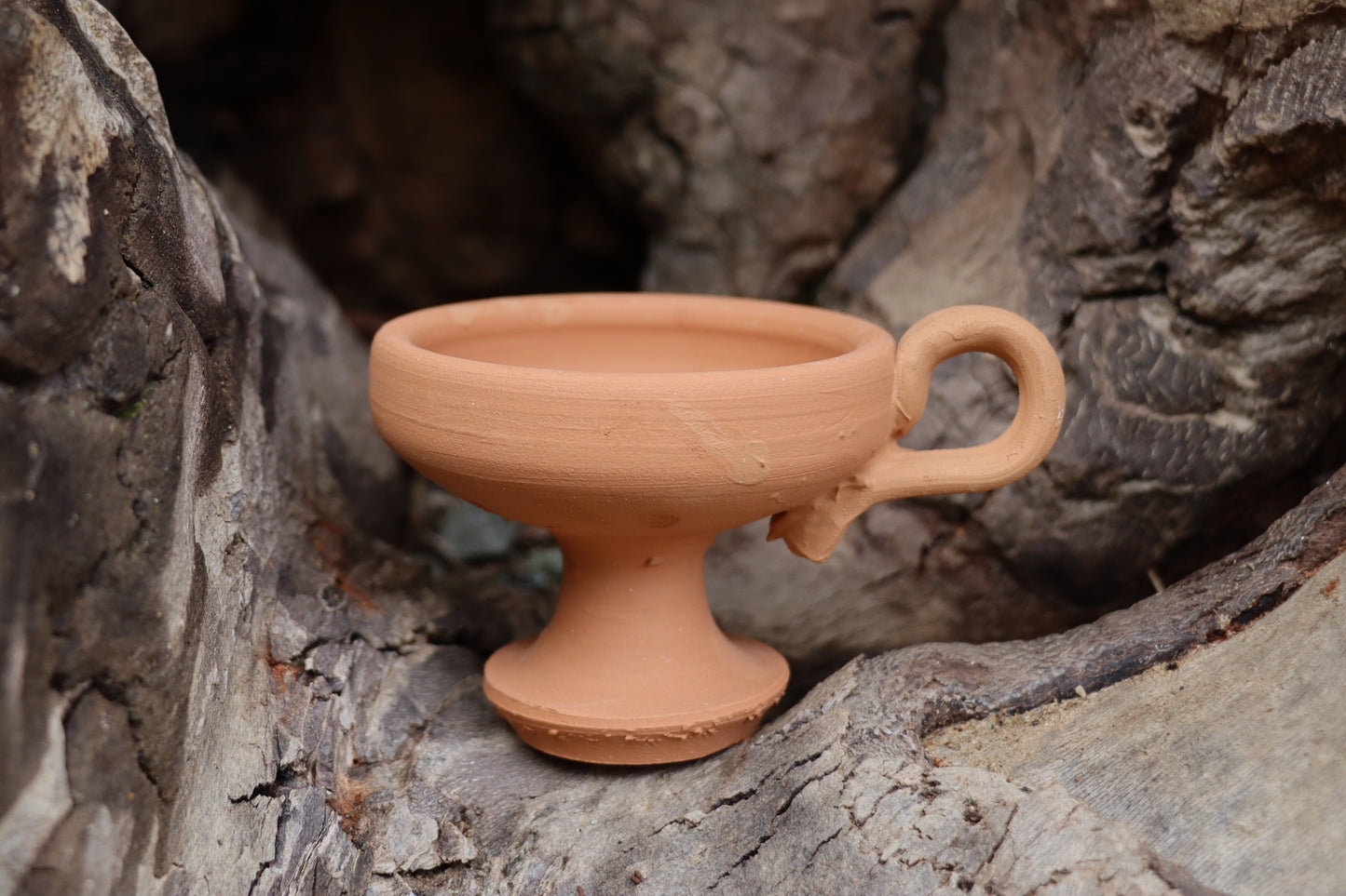 A handcrafted black ceramic censer and frankincense burner, designed as a traditional copalera for smudging rituals and energetic clearing.